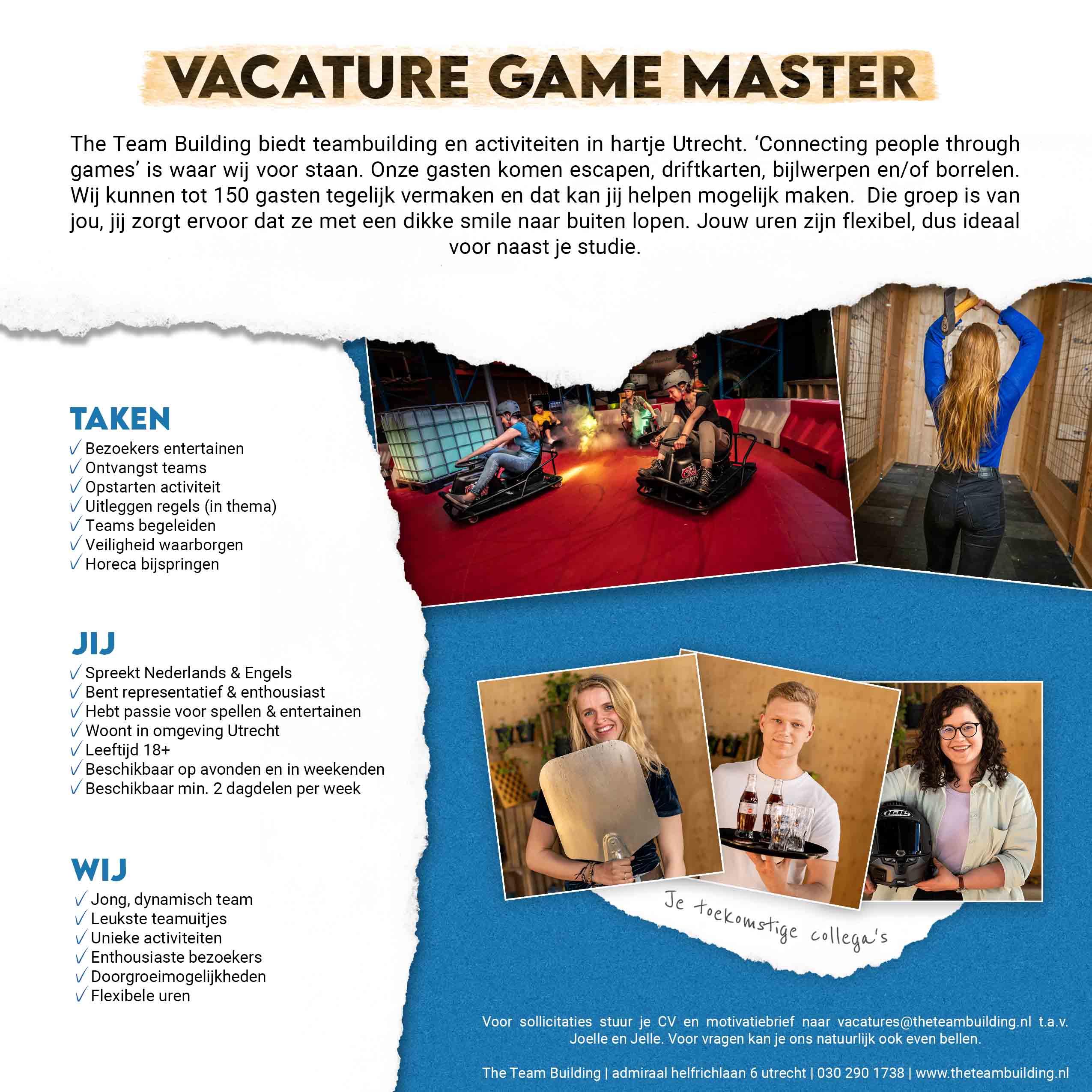 Vacature Game Master The Team Building in Utrecht